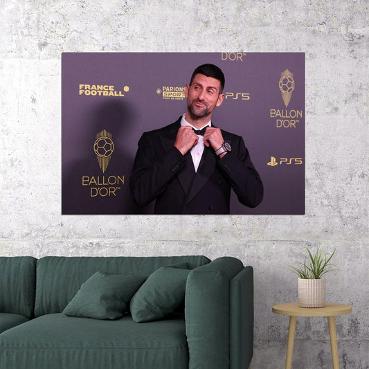 Djokovic Presenting Best Female Soccer Player Award Poster Wall Art Print Home Wall Decor - xonomax