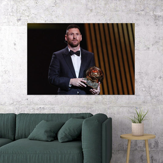 Best Soccer Player Award Goat Miami Star Lionel Poster Wall Art Print Home Wall Decor - xonomax