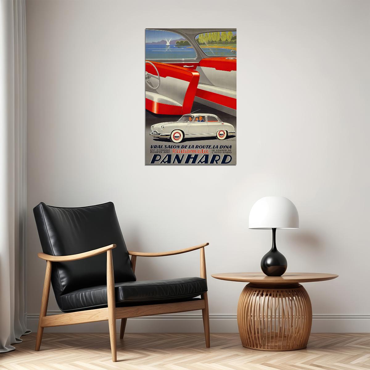Panhard Radiomatic 1954 French Sedan Advertising Car Poster Wall Art Print Home Wall Decor - xonomax