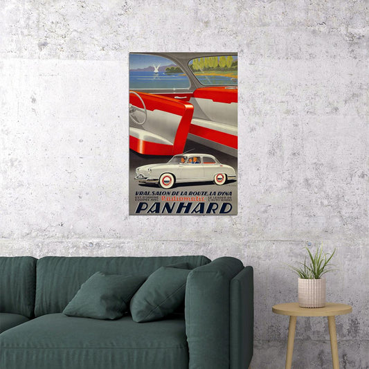 Panhard Radiomatic 1954 French Sedan Advertising Car Poster Wall Art Print Home Wall Decor - xonomax