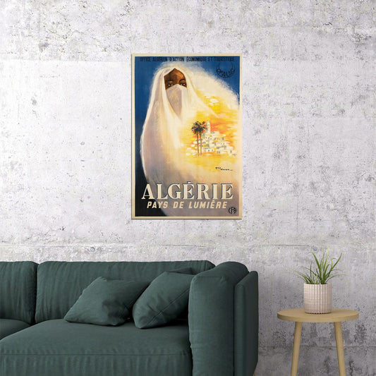 1930s Vintage Style Travel Algeria The Land Of Light Poster Wall Art Print Home Wall Decor - xonomax