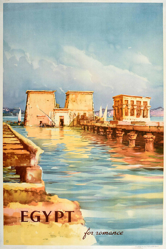 Egypt For Romance The Nile Reflections Vintage Travel Poster Wall Art Print Home Wall Decor - xonomax