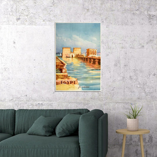 Egypt For Romance The Nile Reflections Vintage Travel Poster Wall Art Print Home Wall Decor - xonomax