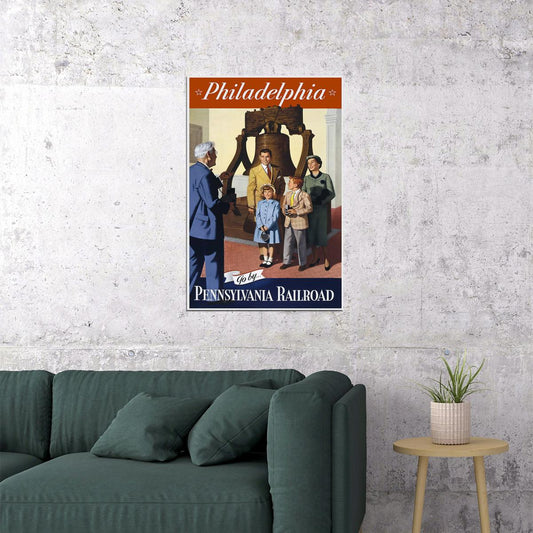 1950s Philadelphia Pa Liberty Bell Vintage Style Travel Poster Wall Art Print Home Wall Decor - xonomax