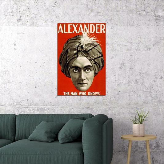 Alexander The Man Who Knows 1920s Magic Poster Wall Art Print Home Wall Decor - xonomax