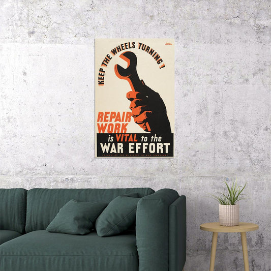 Repair Work Is Vital To The War Effort Ww2 Vintage Style Poster Wall Art Print Home Wall Decor - xonomax