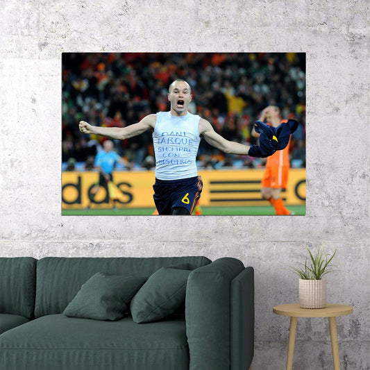Spanish National Football Player Athlete Andres Iniesta Poster Wall Art Print Home Wall Decor - xonomax