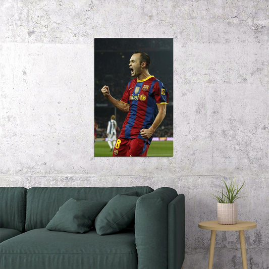 Andres Iniesta Spanish National Football Player Athlete Poster Wall Art Print Home Wall Decor - xonomax