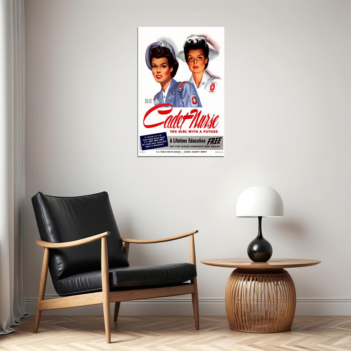 Be A Cadet Nurse Us Army Cadet Nurse Corps Ww2 Nursing Poster Wall Art Print Home Wall Decor - xonomax