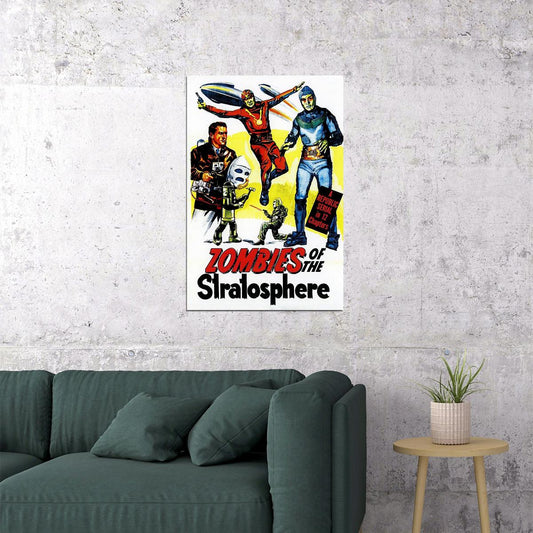 1950s Zombies Of The Startosphere Classic Movie Action Poster Wall Art Print Home Wall Decor - xonomax