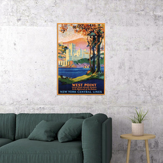 West Point New York Central Lines City Vintage Style Poster Wall Art Print Home Wall Decor - xonomax