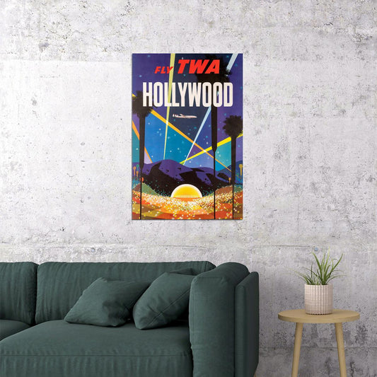 1964 California Los Angeles Neighborhood Via Twa Travel Poster Wall Art Print Home Wall Decor - xonomax