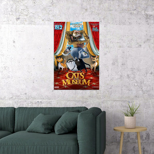 Cats In The Museum Animation Movie Comedy Adventure Poster Wall Art Print Home Wall Decor - xonomax