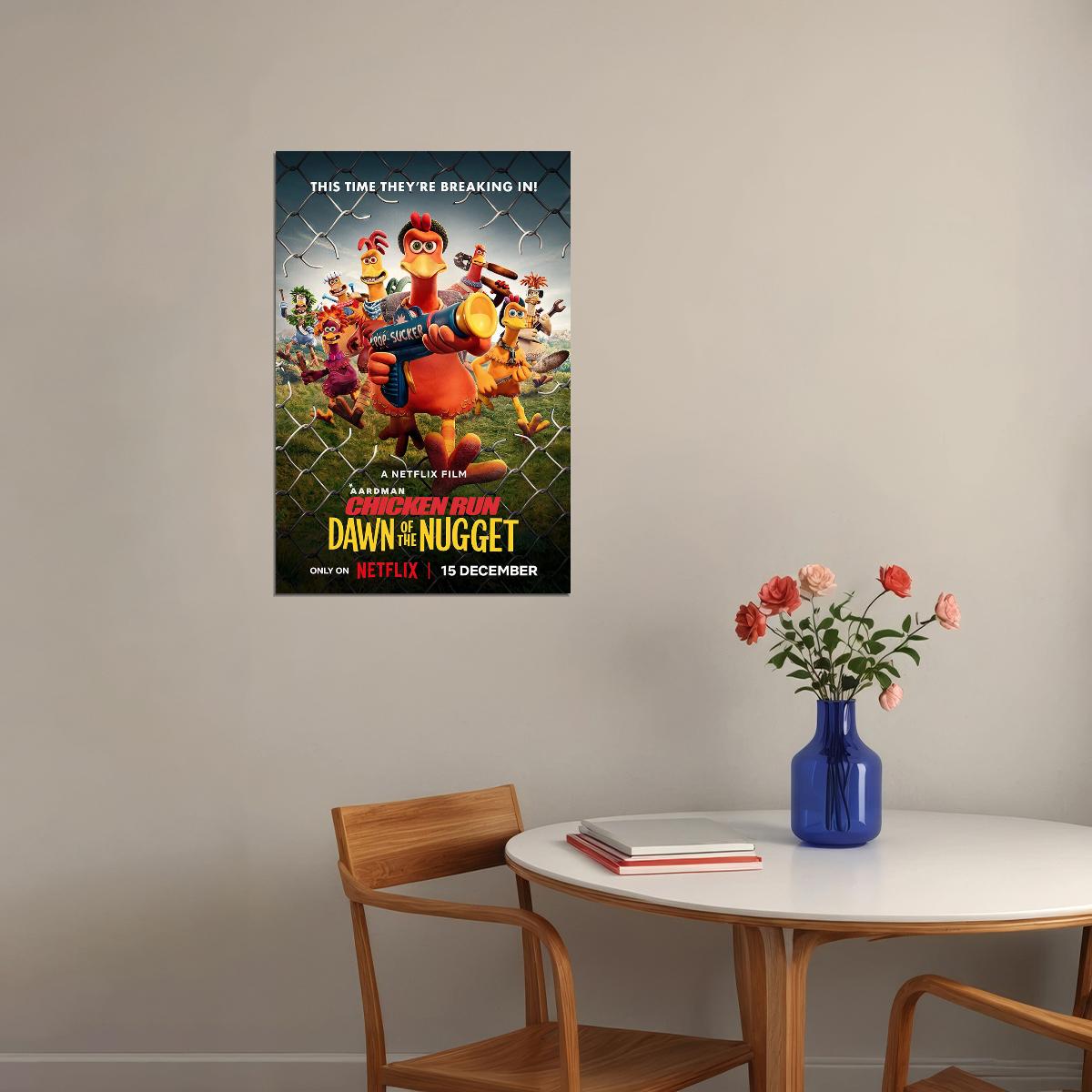 Chicken Run Dawn Of The Nugget Animation Comedy Poster Wall Art Print Home Wall Decor - xonomax