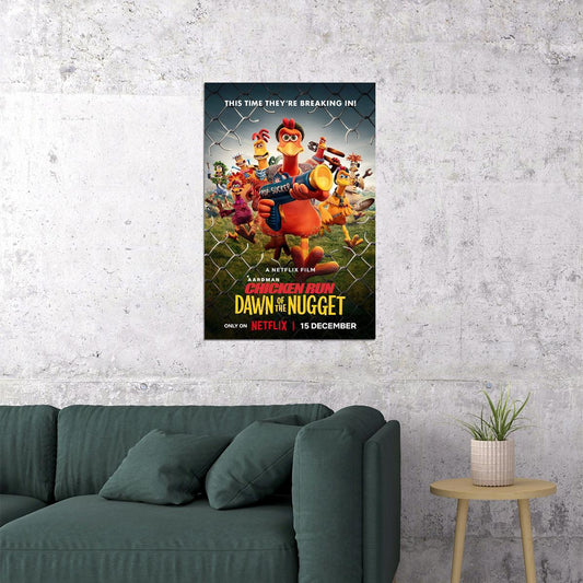Chicken Run Dawn Of The Nugget Animation Comedy Poster Wall Art Print Home Wall Decor - xonomax