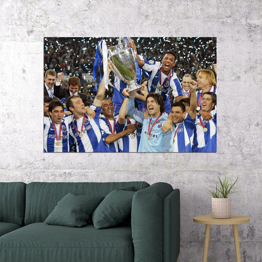 2003-04 Champions League Winners Soccer Fc Port Poster Wall Art Print Home Wall Decor - xonomax