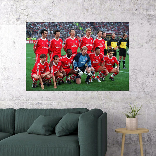 2000-01 Champions League Winners Bayern Munich Poster Wall Art Print Home Wall Decor - xonomax