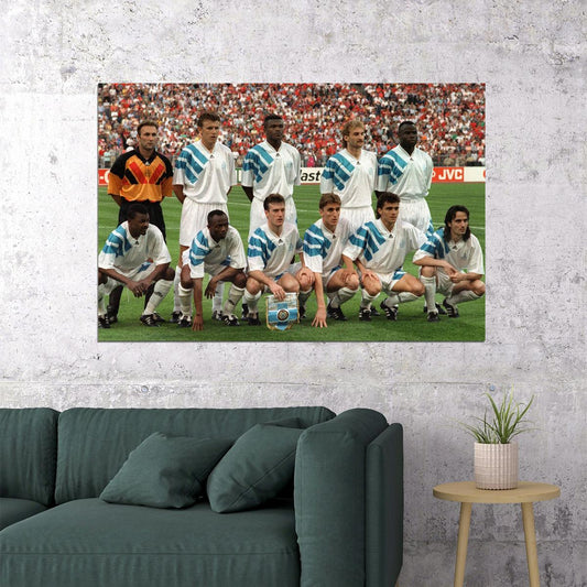 1992-93 Champions League Winners Marseille Poster Wall Art Print Home Wall Decor - xonomax