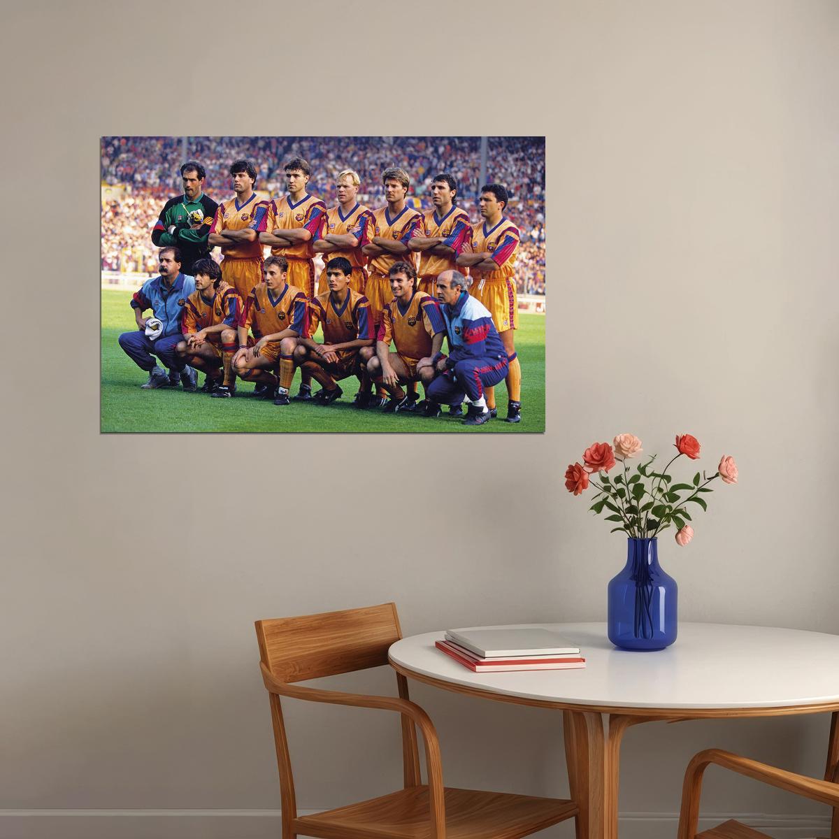 1991-92 European Cup Soccer Champions Barcelona Poster Wall Art Print Home Wall Decor - xonomax