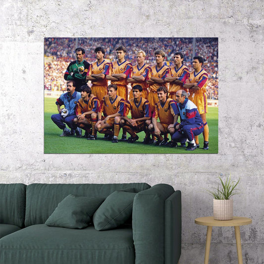 1991-92 European Cup Soccer Champions Barcelona Poster Wall Art Print Home Wall Decor - xonomax