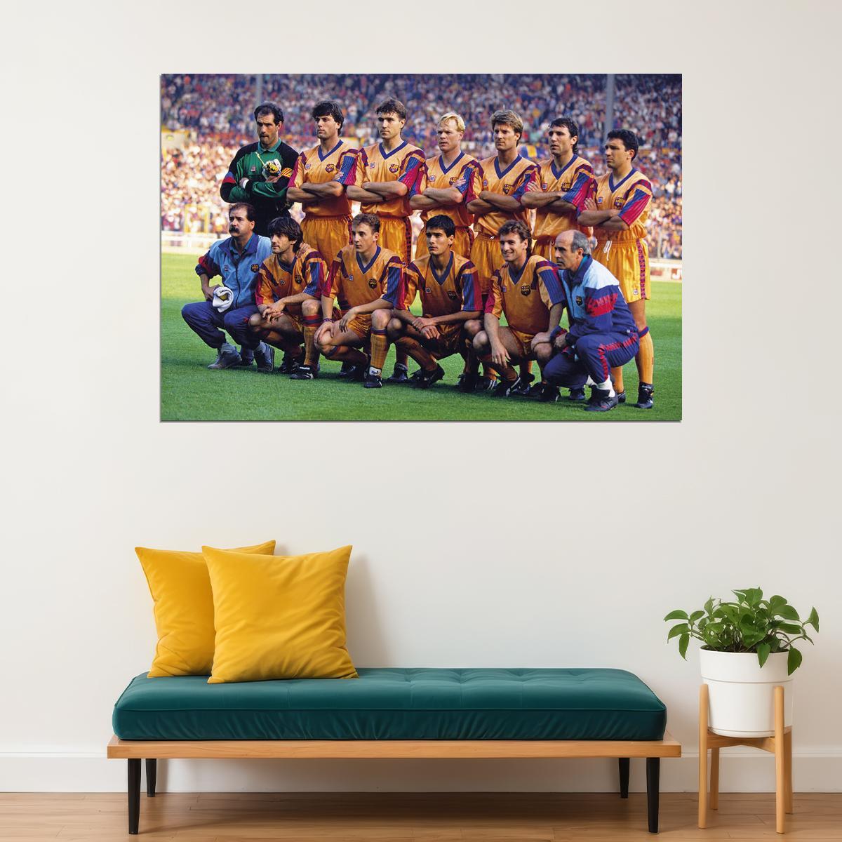 1991-92 European Cup Soccer Champions Barcelona Poster Wall Art Print Home Wall Decor - xonomax