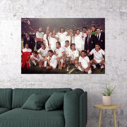 1989-90 Ac Milan European Cup Soccer Champions Poster Wall Art Print Home Wall Decor - xonomax