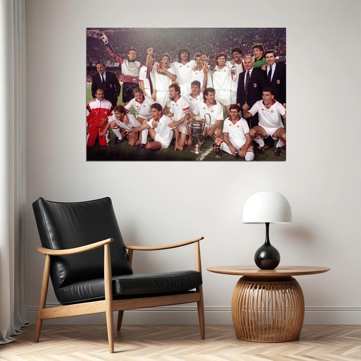 1989-90 Ac Milan European Cup Soccer Champions Poster Wall Art Print Home Wall Decor - xonomax