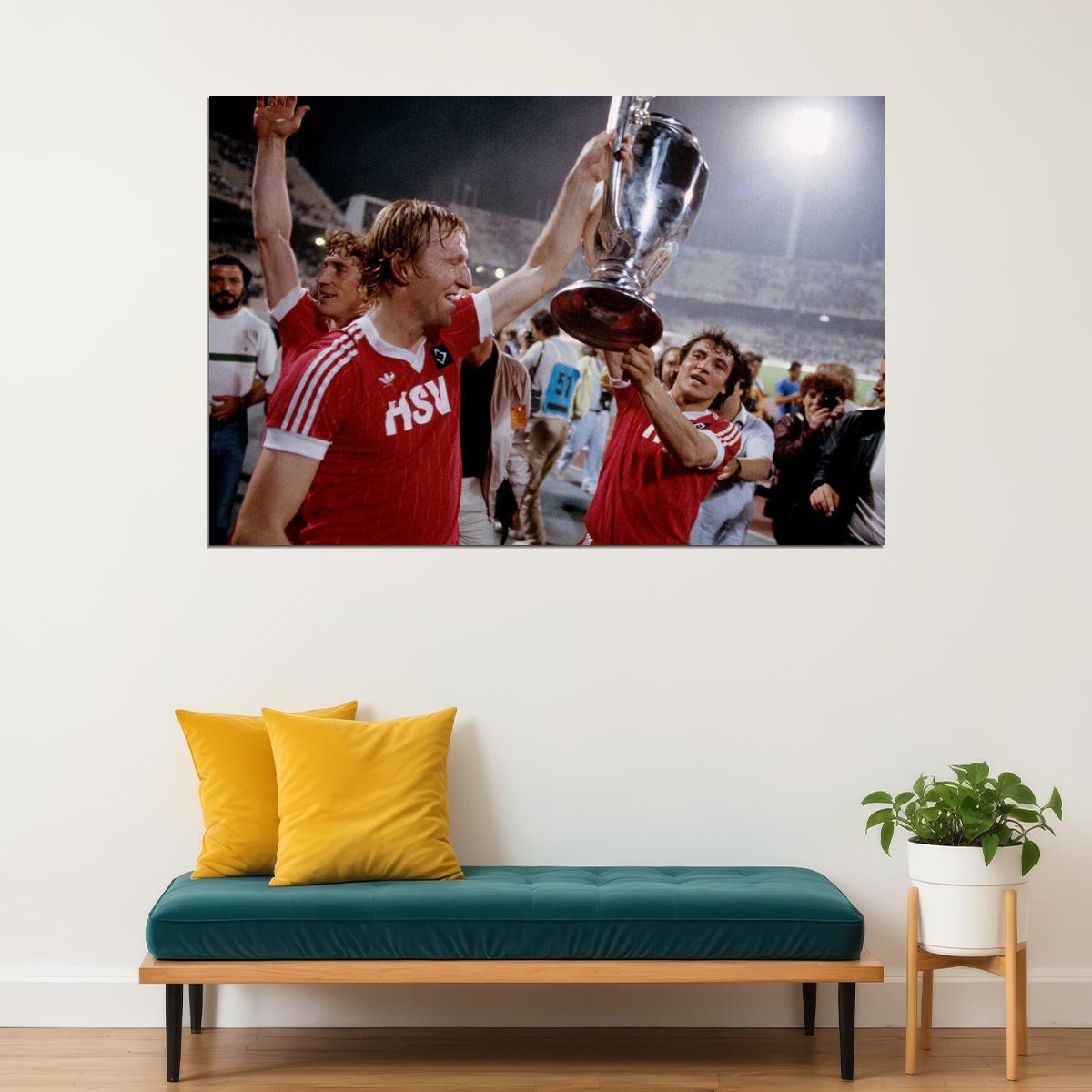 1983 Hamburger Sv European Cup Soccer Champions Poster Wall Art Print Home Wall Decor - xonomax
