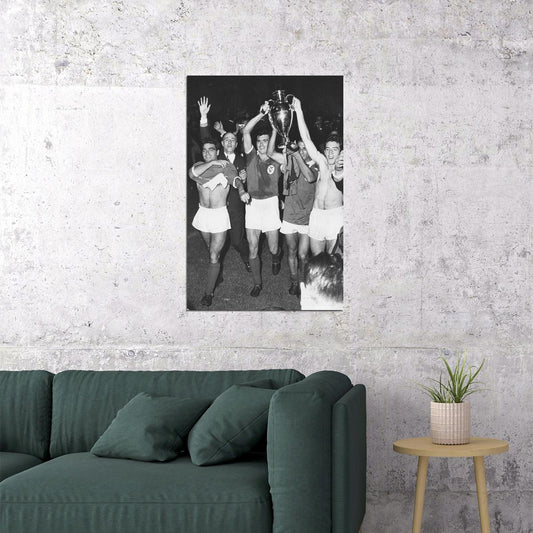 1960-61 Benfica European Cup Soccer Champions Match Poster Wall Art Print Home Wall Decor - xonomax