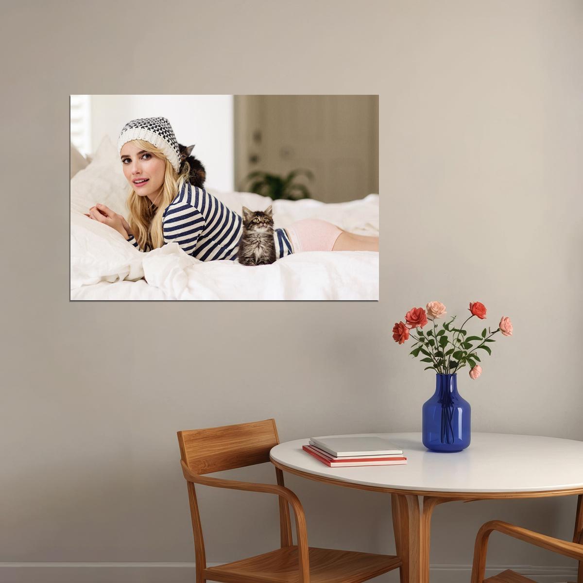 Emma Roberts American Singer Model And Actor Poster Wall Art Print Home Wall Decor - xonomax