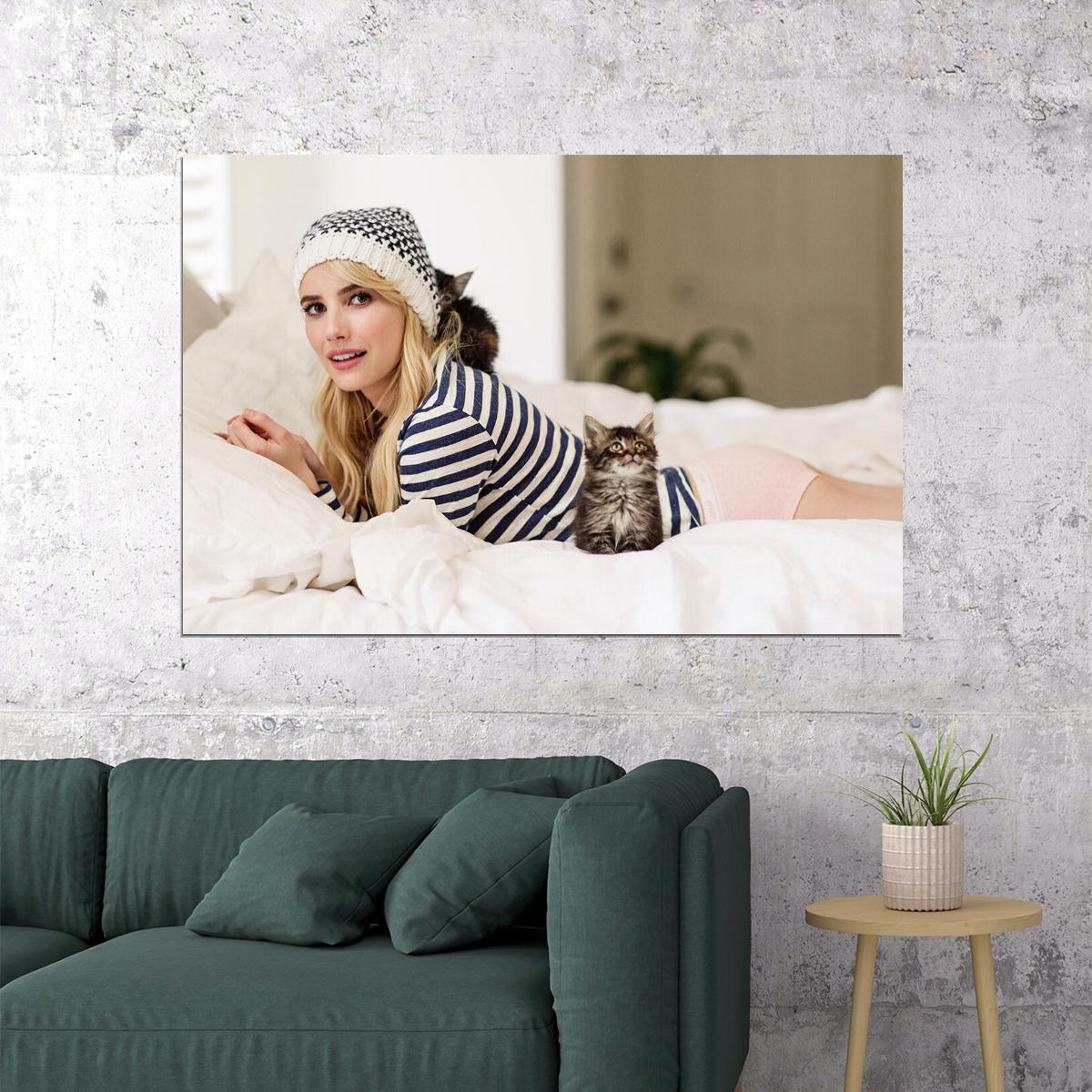 Emma Roberts American Singer Model And Actor Poster Wall Art Print Home Wall Decor - xonomax