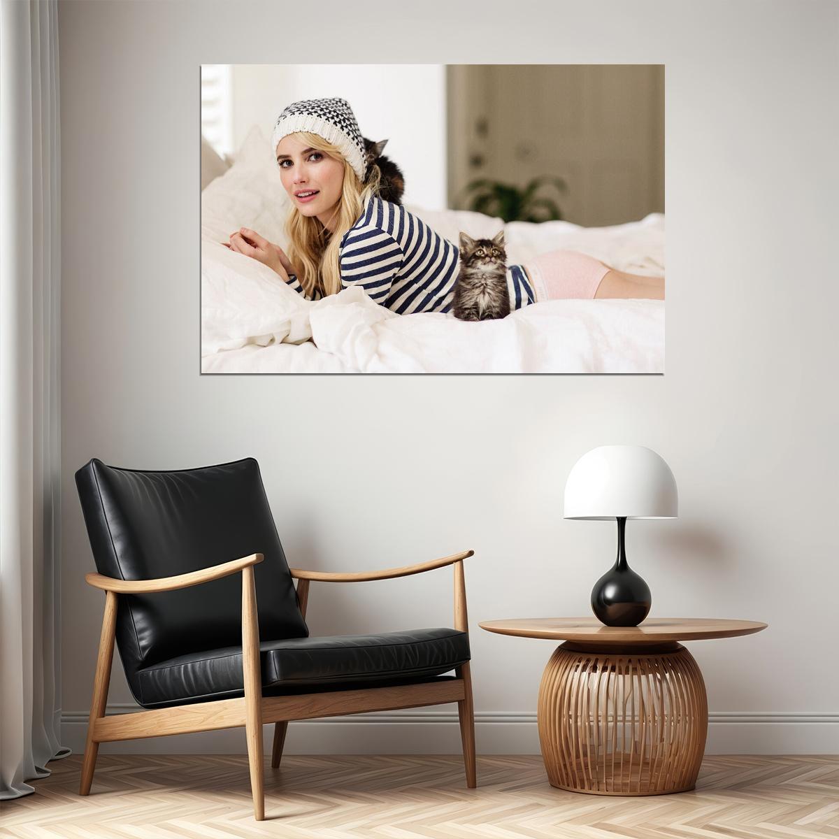 Emma Roberts American Singer Model And Actor Poster Wall Art Print Home Wall Decor - xonomax