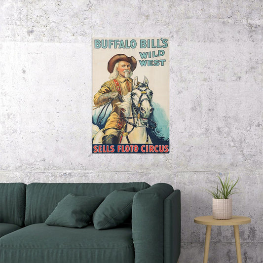 1915 Sells Floto Circus Buffalo Bill's Wild West Circus Poster Wall Art Print Home Wall Decor - xonomax