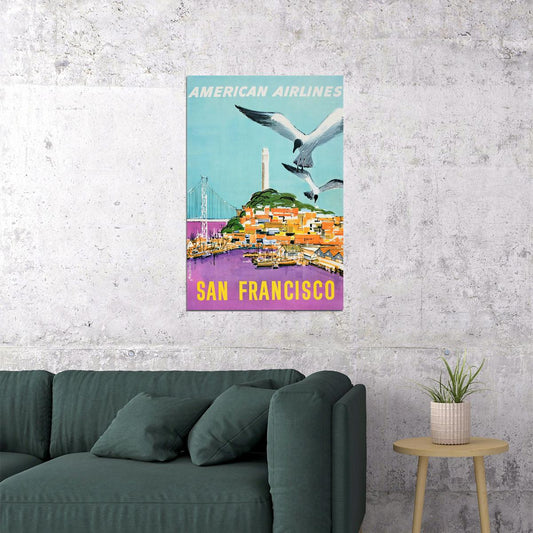 San Francisco Bay 1950s California Vintage Style Travel Poster Wall Art Print Home Wall Decor - xonomax