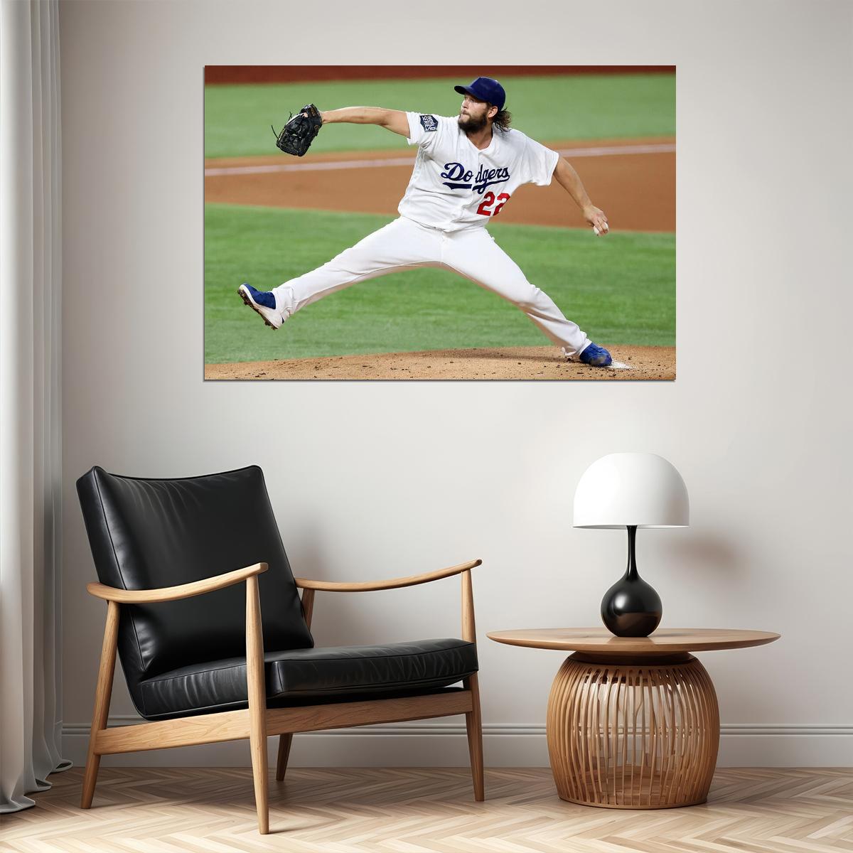 Clayton Kershaw Los Angeles Dodgers Baseball Player Sports Poster Wall Art Print Home Wall Decor - xonomax