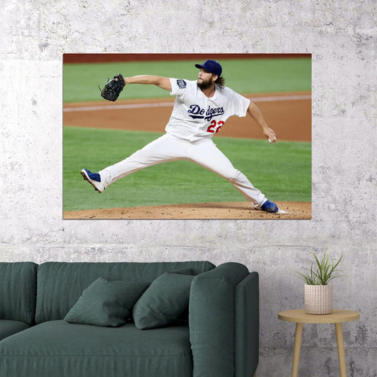 Clayton Kershaw Los Angeles Dodgers Baseball Player Sports Poster Wall Art Print Home Wall Decor - xonomax