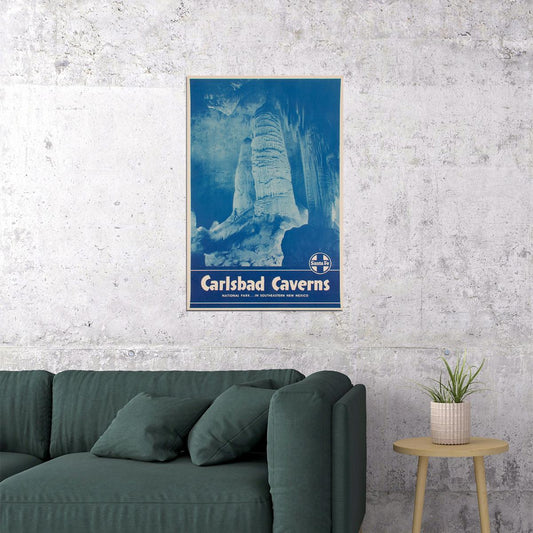 Carlsbad Caverns Vintage National Park Travel Poster Wall Art Print Home Wall Decor - xonomax