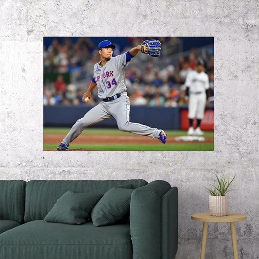 Kodai Senga New York Baseball Player Athlete Sport Poster Wall Art Print Home Wall Decor - xonomax