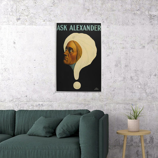 Ask Alexander Mind Reader Vintage Style Poster Wall Art Print Home Wall Decor - xonomax
