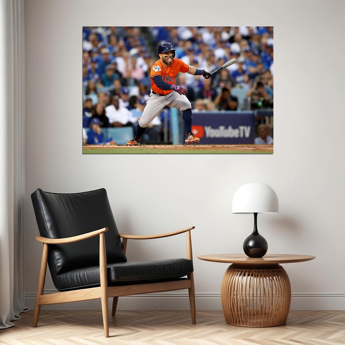 Jose Altuve Houston Baseball Player Athlete Poster Wall Art Print Home Wall Decor