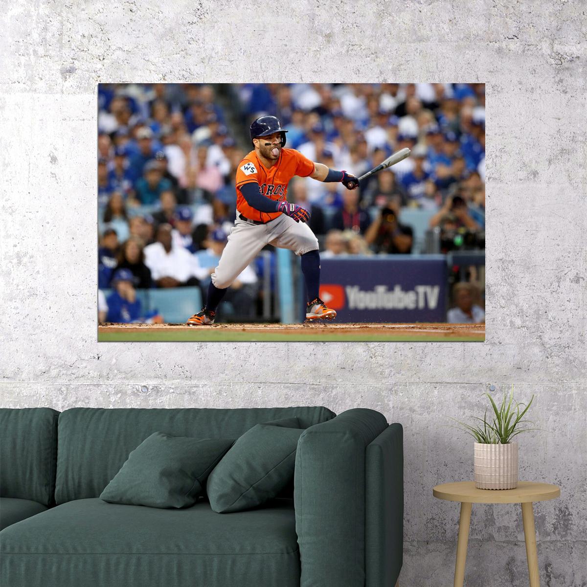 Jose Altuve Houston Baseball Player Athlete Poster Wall Art Print Home Wall Decor