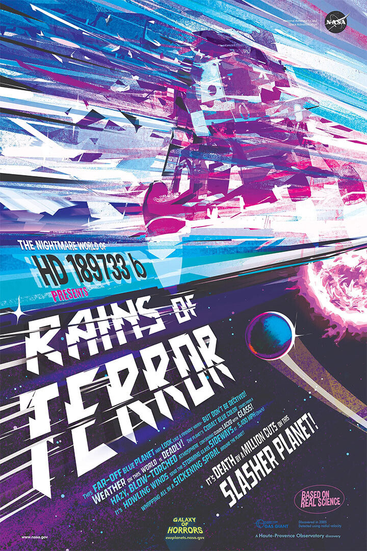 Rains Of Terror! Nasa Space Horror Movie Style Poster Wall Art Print Home Wall Decor - xonomax