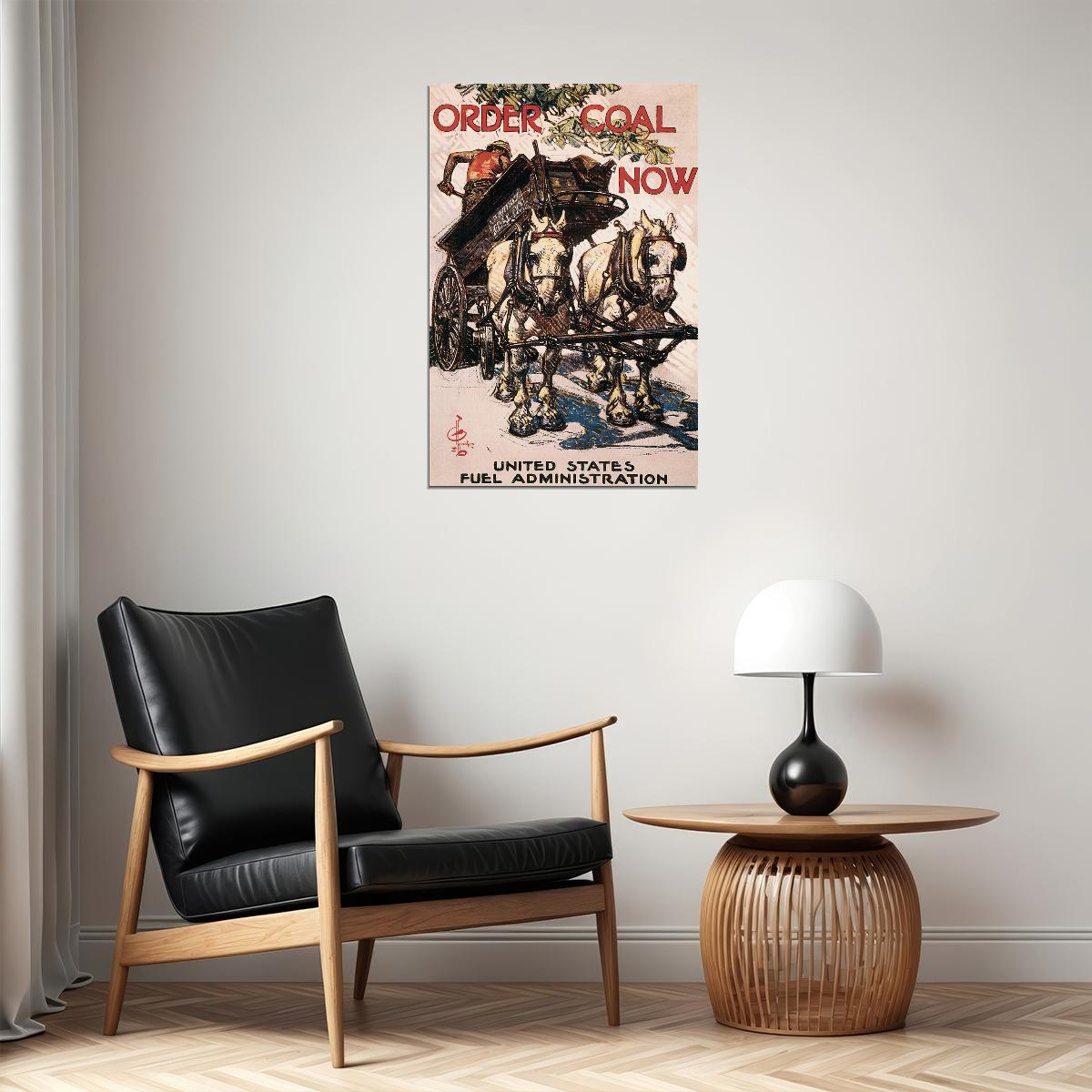 Order Coal Now! United State Fuel Administration-WWI Poster Wall Art Print Home Wall Decor - xonomax
