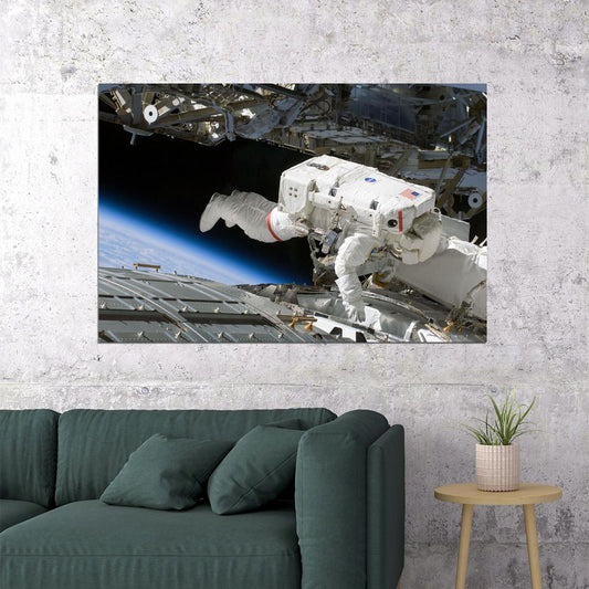 Sts-124 Nasa Space Shuttle Discovery Astronaut Science Poster Wall Art Print Home Wall Decor - xonomax