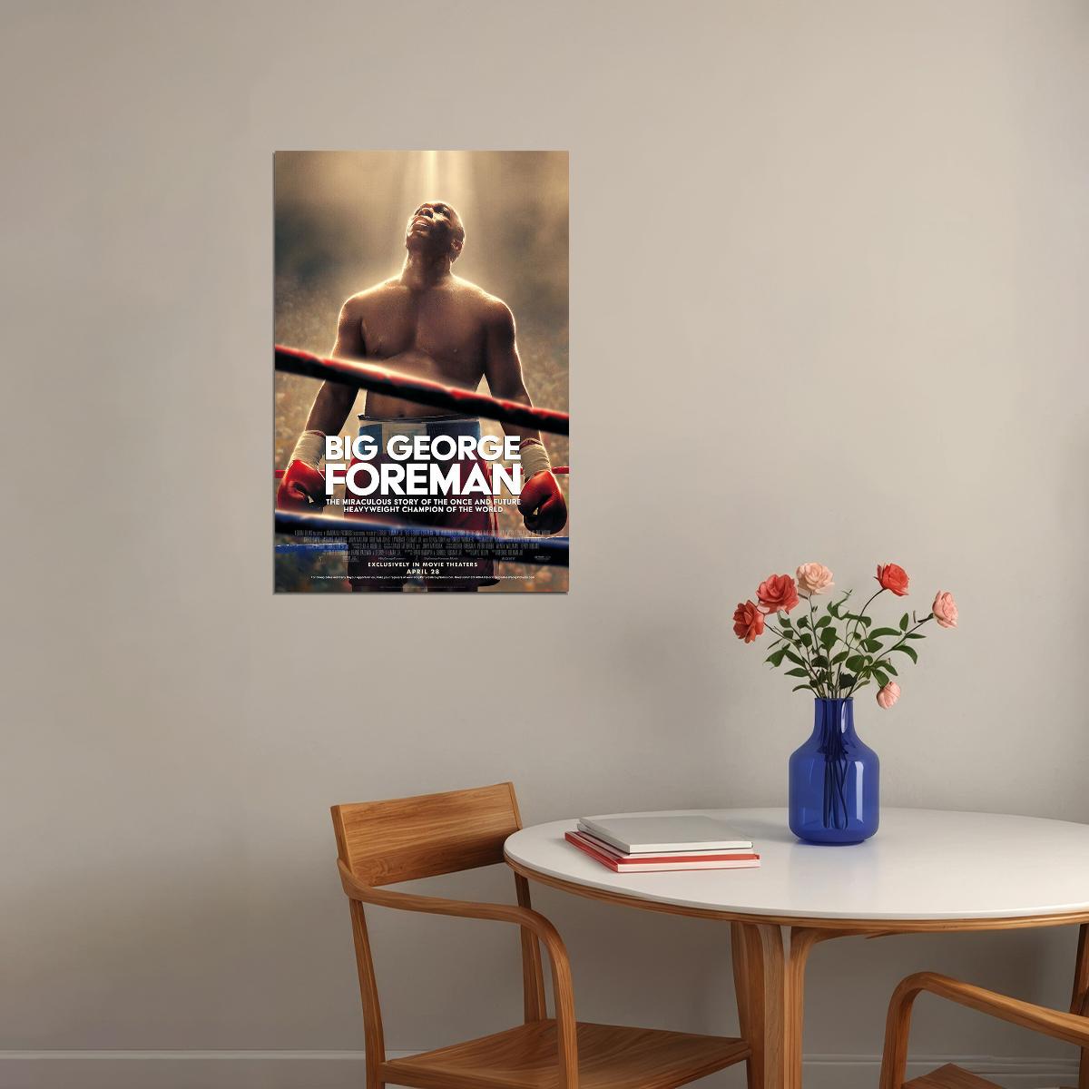 Big George Foreman Movie Biography Drama Sport Poster Wall Art Print Home Wall Decor - xonomax