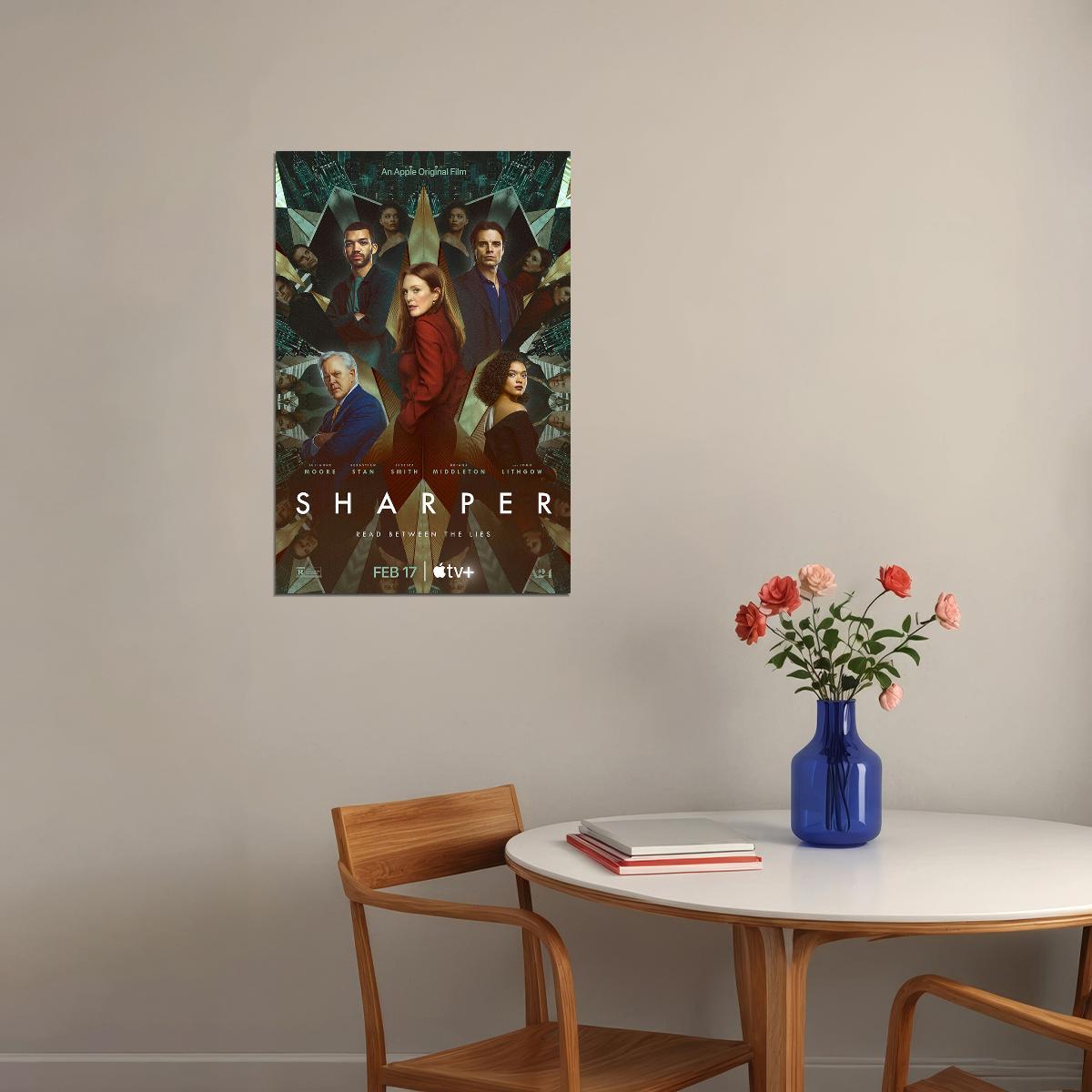 Sharper Movie Crime Drama Thriller Poster Wall Art Print Home Wall Decor - xonomax
