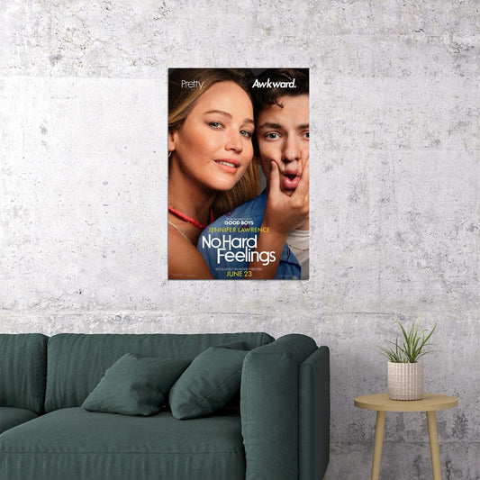 No Hard Feelings Movie Comedy Romance Poster Wall Art Print Home Wall Decor - xonomax