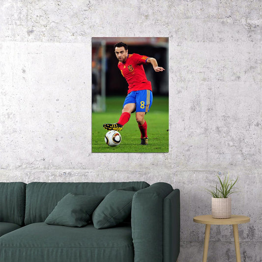 Spanish Former National Football Player Xavi Poster Wall Art Print Home Wall Decor - xonomax