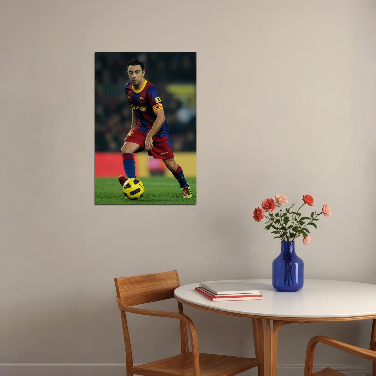 Xavi Spanish Former National Football Player Poster Wall Art Print Home Wall Decor - xonomax