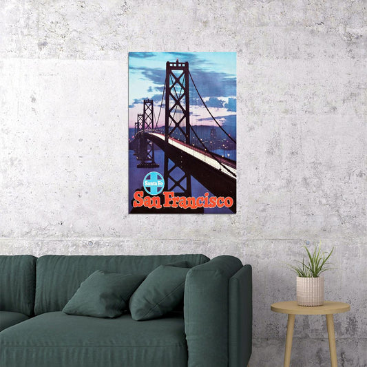 1955 Santa Fe San Francisco Vintage Style Railway Poster Wall Art Print Home Wall Decor - xonomax
